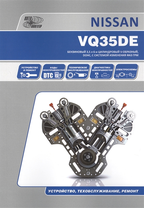 Nissan VQ35DE Бензиновый 3 5 л 6-и цилиндровый V-образный DOHC с системой изменения ФАЗ ГРМ Устройство техобслуживание ремонт
Nissan VQ35DE Бензиновый 3 5 л 6-и цилиндровый V-образный DOHC с системой изменения ФАЗ ГРМ Устройство техобслуживание ремонт