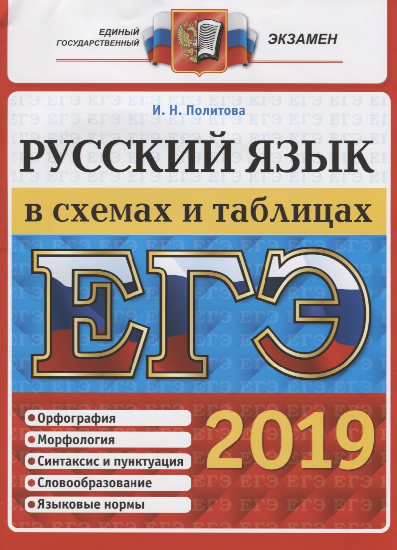ЕГЭ 2019 Русский язык в схемах и таблицах