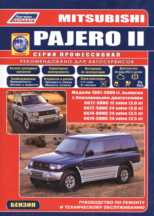 Mitsubishi Pajero 2 c 1991-2000гг с бенз двиг