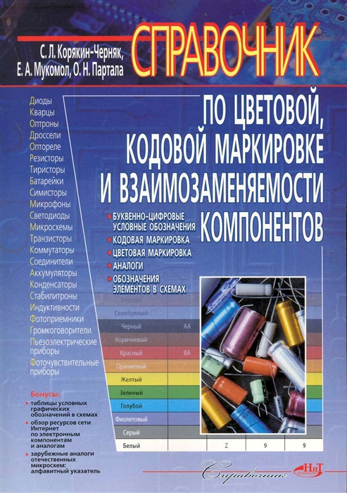 

Справочник по цветовой кодовой маркировке и взаимозам
