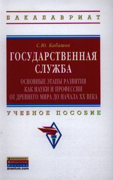 

Государственная служба Основные этапы развития как науки и профессии от древнего мира до начала ХХ века Учебное пособие