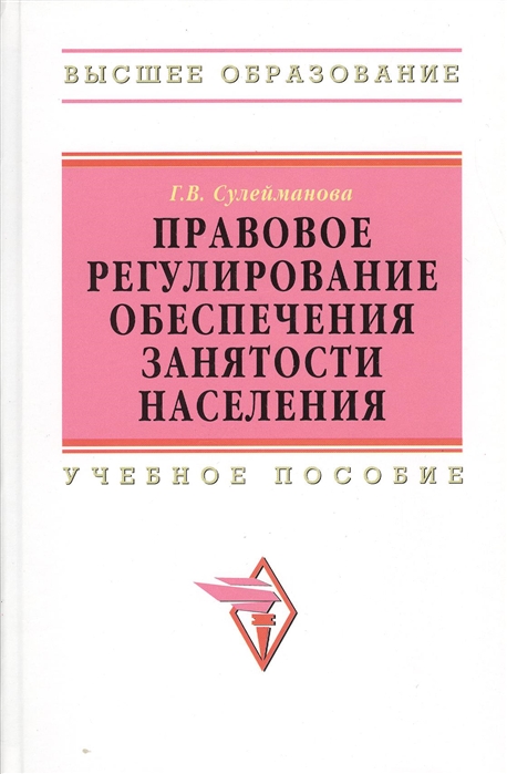 

Правовое регулирование обеспечения занятости населения Учебное пособие