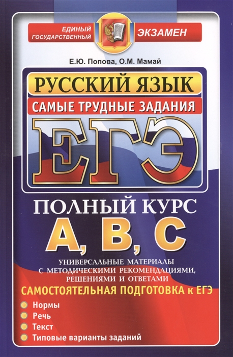

ЕГЭ Самые трудные задания ЕГЭ Русский язык Подготовка к ЕГЭ Нормы Речь Текст Типовые варианты заданий