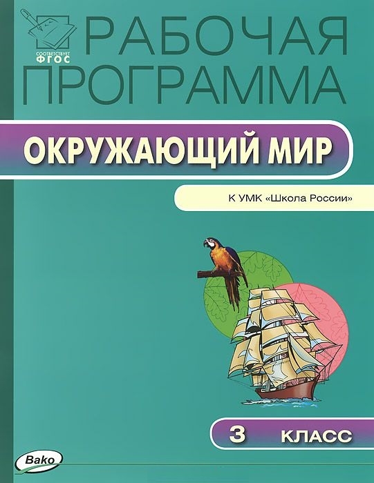 

Рабочая программа по курсу Окружающий мир 3 класс К УМК А А Плешакова Школа России