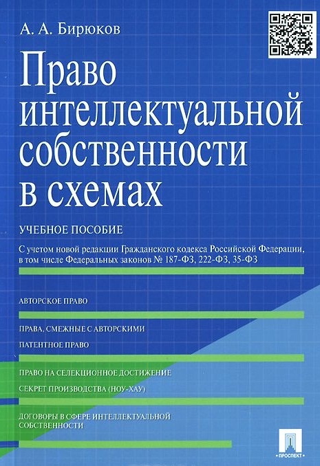 Бирюков А. - Право интеллектуальной собственности в схемах Учебное пособие С учетом новой редакции Гражданского кодекса Российской Федерации в том числе Федеральных законов 187-ФЗ 222-ФЗ 35-ФЗ