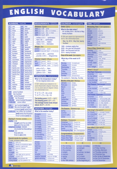 

English Vocabulary Тематический словарь по английскому языку 1500 английских слов