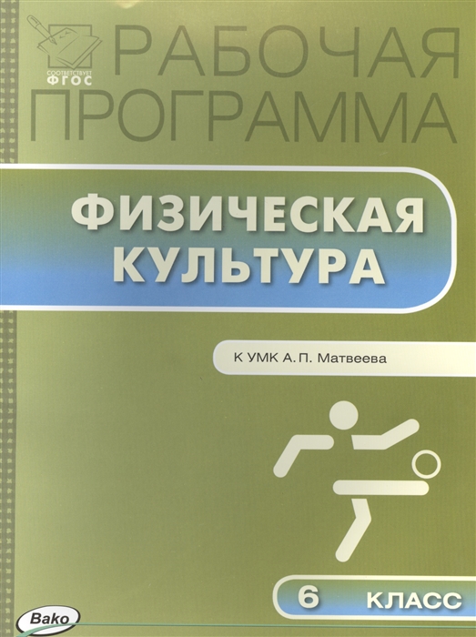 

Рабочая программа по Физической культуре 6 класс к УМК А П Матвеева м Просвещение