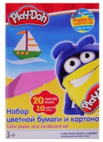 Картон цветной 08цв 08л А4 мелов.+бумага цветная 08цв 08л А4 "Play Doh" карт.папка, ассорти Картон цветной 08цв 08л А4 мелов.+бумага цветная 08цв 08л А4 "Play Doh" карт.папка, ассорти