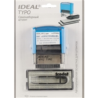 Самонаборный штамп IDEAL 4912, синяя подушка Самонаборный штамп IDEAL 4912, синяя подушка