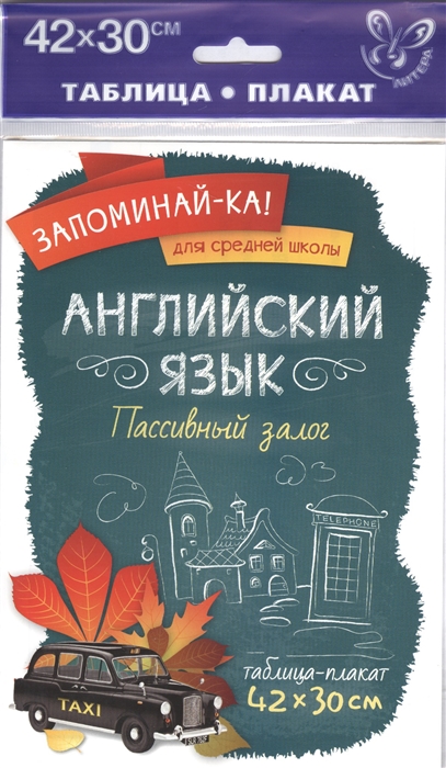 

Английский язык Пассивный залог Таблица-плакат