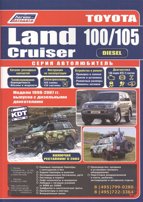 Toyota Land Cruiser 100 105 Модели 1998-2007 гг выпуска с дизельными двигателями Включая рестайлинг с 2003 года Руководство по ремонту и техническому обслуживанию Toyota Land Cruiser 100 105 Модели 1998-2007 гг выпуска с дизельными двигателями Включая рестайлинг с 2003 года Руководство по ремонту и техническому обслуживанию