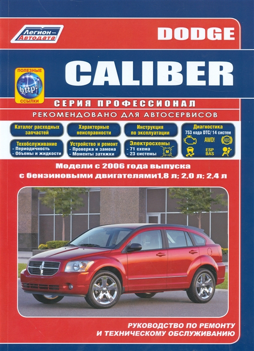 

Dodge Caliber Модели с 2006 года выпуска с бензиновыми двигателями 1 8 л 2 0 л И 2 4 л Руководство по ремонту и техническому обслуживанию полезные ссылки