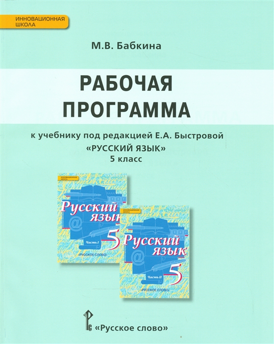 

Рабочая программа к учебнику под редакцией Е А Быстровой Русский язык 5 класс