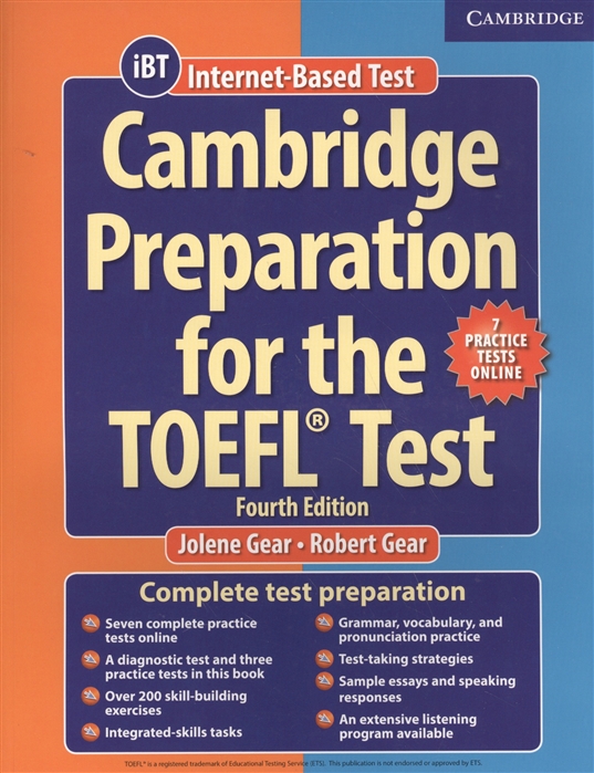 

Cambridge Preparation for the TOEFL Test 7 Practice Tests Online iBT