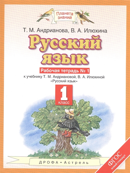 

Русский язык Рабочая тетрадь 1 К учебнику Т М Андриановой В А Илюхиной Русский язык 1 класс