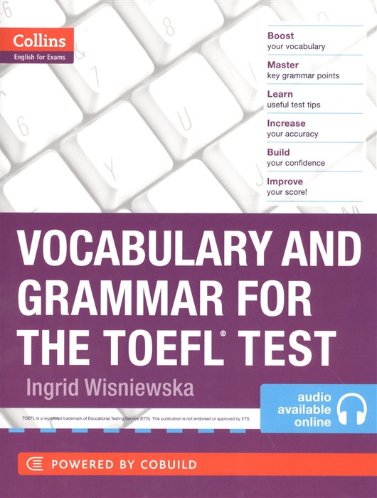 

Vocabulary and Grammar for the TOEFL Test audio available online