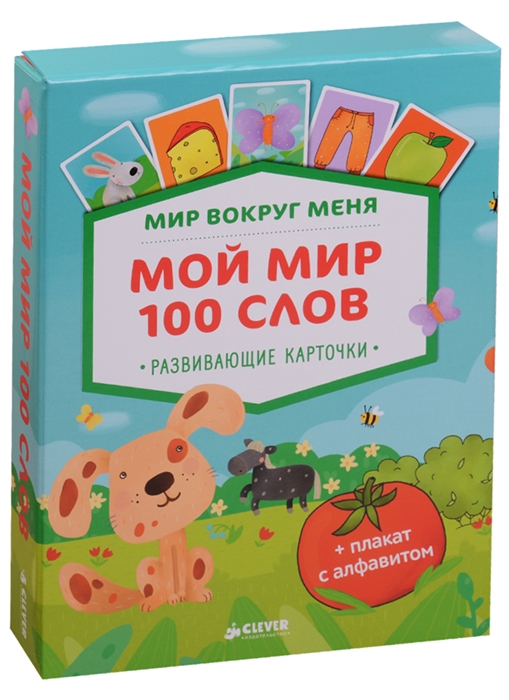 

Мир вокруг меня Мой мир 100 слов плакат с алфавитом 50 развивающих карточек