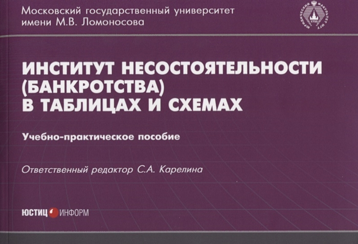 

Институт несостоятельности банкротства в таблицах и схемах Учебно-методическое пособие