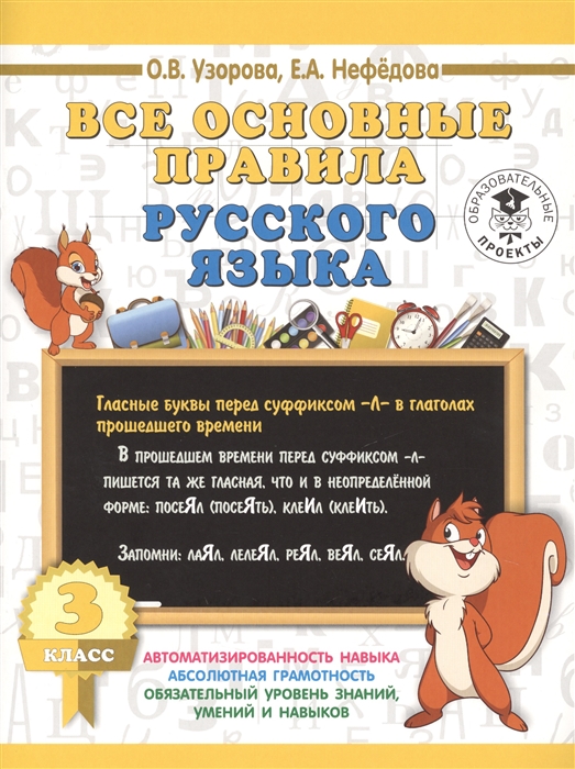 

Все основные правила русского языка 3 класс