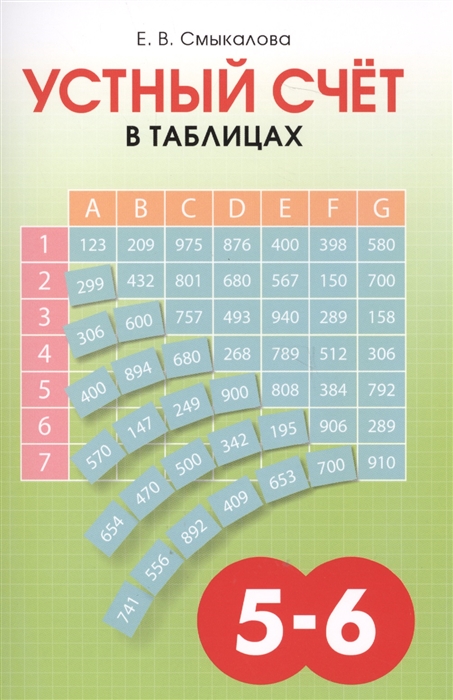 

Устный счет в таблицах 5-6 класс