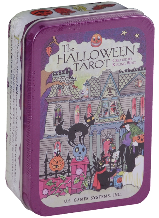 

The Halloween Tarot карты на английском языке в жестяной коробке