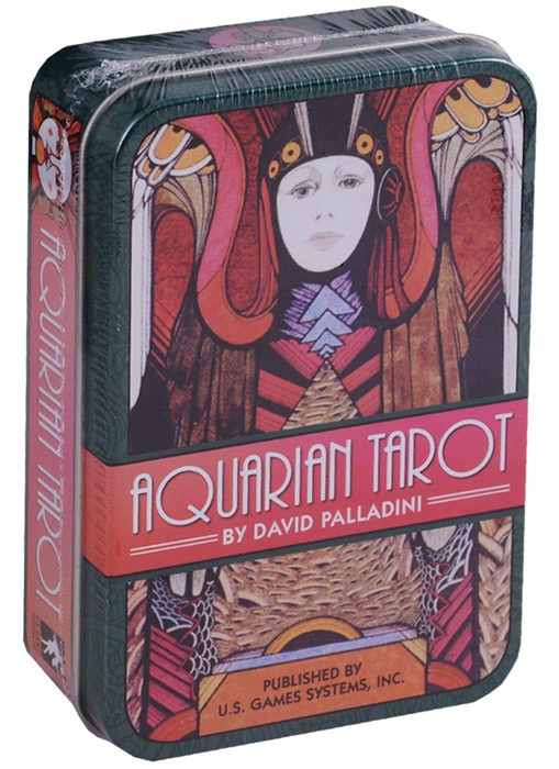 

Aquarian Tarot in a Tin Водолей Таро карты инструкция на английском языке в жестяной коробке