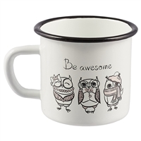 Эмалированная кружка «Совы. Be awesome», 350 мл Эмалированная кружка «Совы. Be awesome», 350 мл