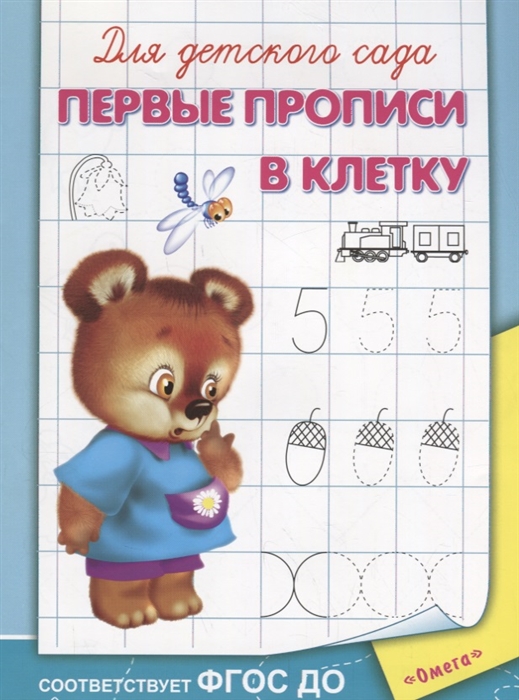 

Для детского сада Первые прописи в клетку