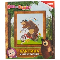 Картина из пластилина «Медведь на велосипеде» Картина из пластилина «Медведь на велосипеде»