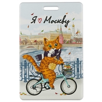 Чехол для карточек «Москва. Котик на велосипеде» Чехол для карточек «Москва. Котик на велосипеде»