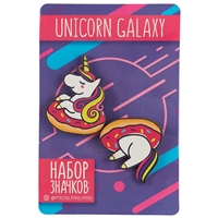Значки «Unicorn galaxy», 2 шт, 3 х 3.5 см Значки «Unicorn galaxy», 2 шт, 3 х 3.5 см