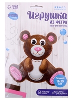 Набор для создания игрушки из фетра "Мишка" Набор для создания игрушки из фетра "Мишка"