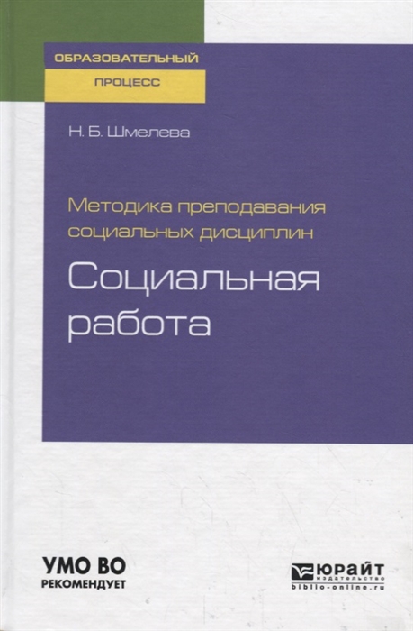 

Методика преподавания социальных дисциплин социальная работа Учебное пособие для бакалавриата и магистратуры