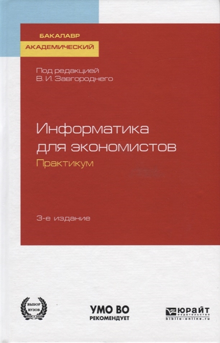 

Информатика для экономистов Практикум Учебное пособие для академического бакалавриата