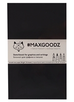 Скетчбук Maxgoodz для графики/письма черный (А5) (32л) Скетчбук Maxgoodz для графики/письма черный (А5) (32л)
