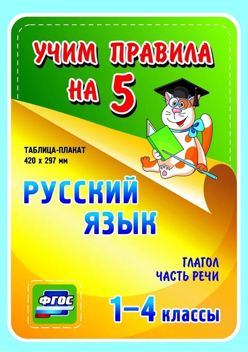 Русский язык Глагол Часть речи 1-4 классы Таблица-плакат