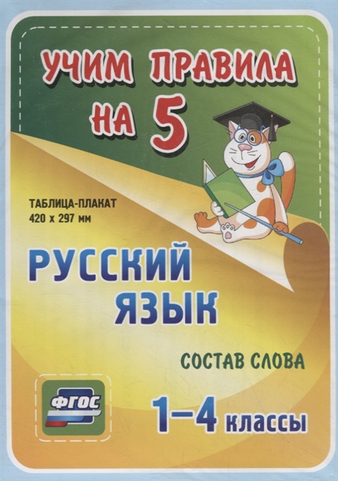 Русский язык Состав слова 1-4 классы Таблица-плакат