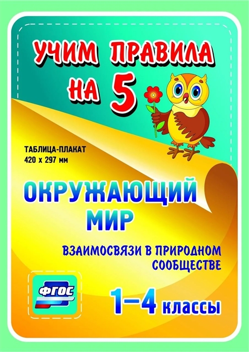 Окружающий мир Взаимосвязи в природном сообществе 1-4 классы Таблица-плакат