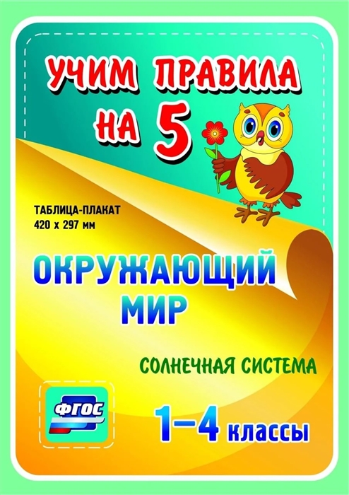 Окружающий мир Солнечная система 1-4 классы Таблица-плакат