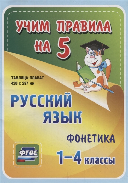 Русский язык Фонетика 1-4 классы Таблица-плакат