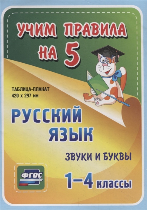 Русский язык Звуки и буквы 1-4 классы Таблица-плакат