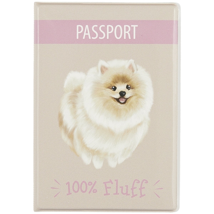 Обложка для паспорта 100% Fluff (шпиц) (ПВХ бокс). «Читай-город»