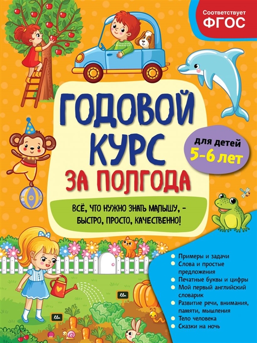 

Годовой курс за полгода для детей 5-6 лет