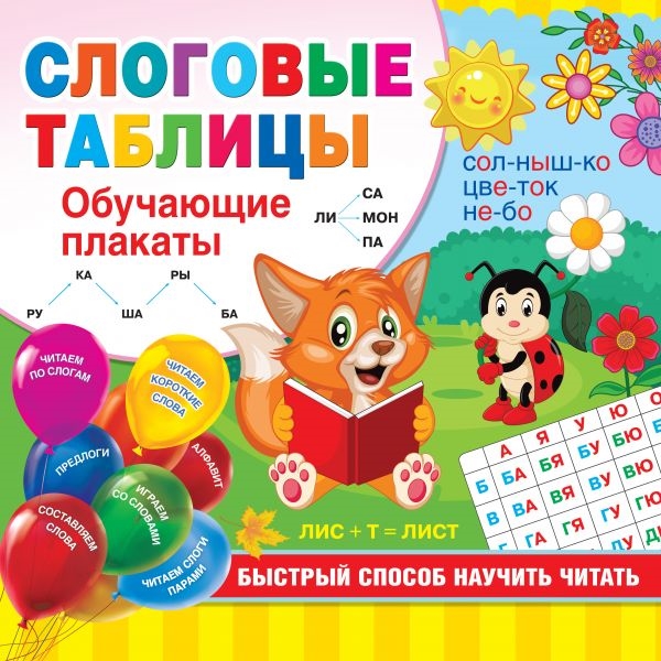 

Слоговые таблицы Быстрый способ научить читать