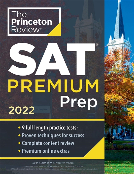 

SAT Premium Prep 2022 9 Practice Tests Review Techniques Online Tools