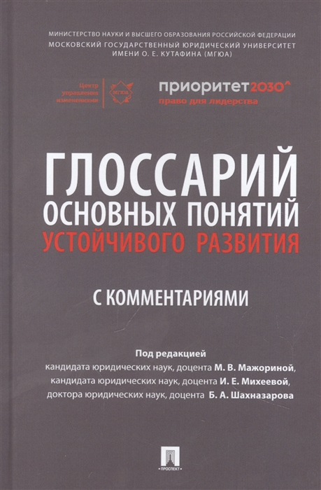 

Глоссарий основных понятий устойчивого развития с комментариями