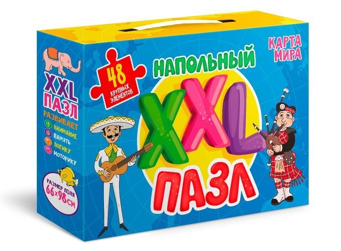 

Напольный XXL пазл Карта мира