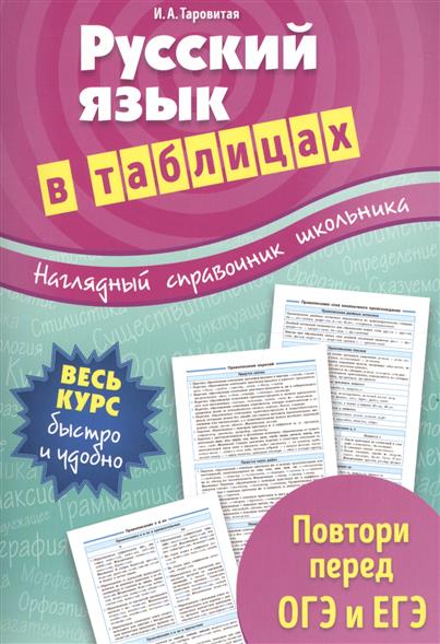 все цены на Таровитая И. Русский язык в таблицах онлайн