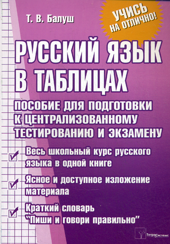 все цены на Балуш Т. Русский язык в таблицах онлайн